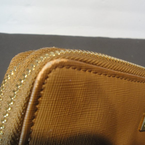 Joy Mangano Brown/Tan Wallet with 2 Zippered areas - Picture 8 of 13